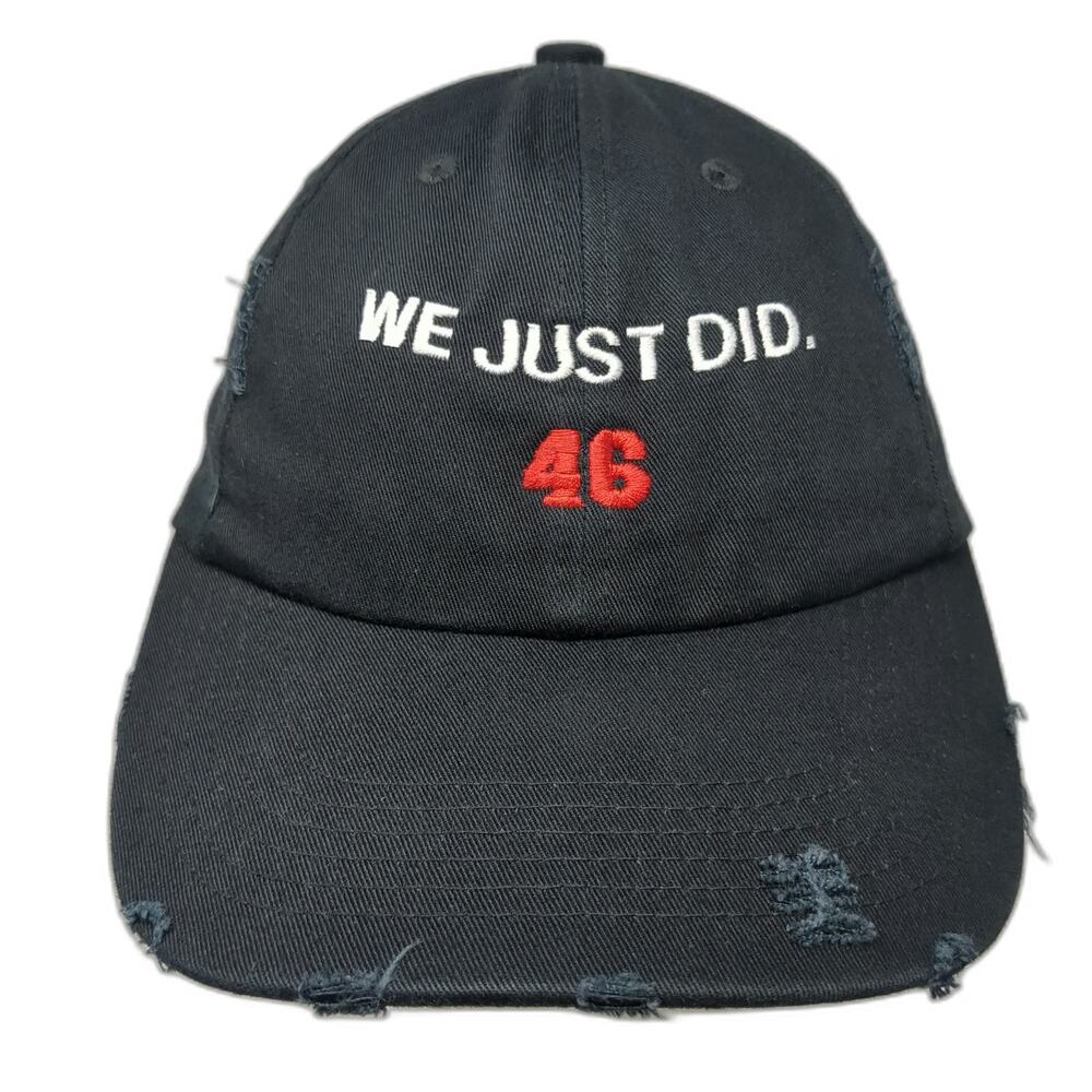 District Baseball Cap Black White Red One Size WE JUST DID 46 Embroidered Hat
